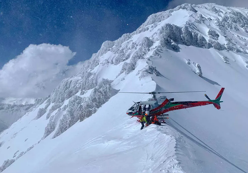 Heli-skiing