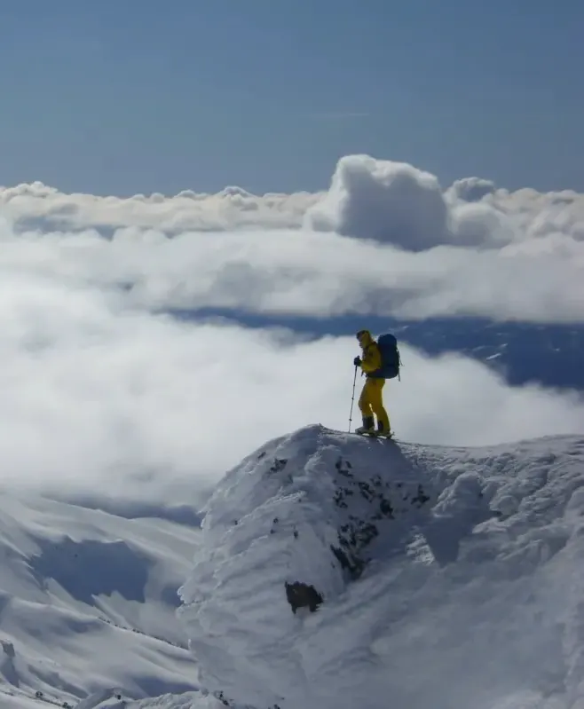 High alpine ski touring